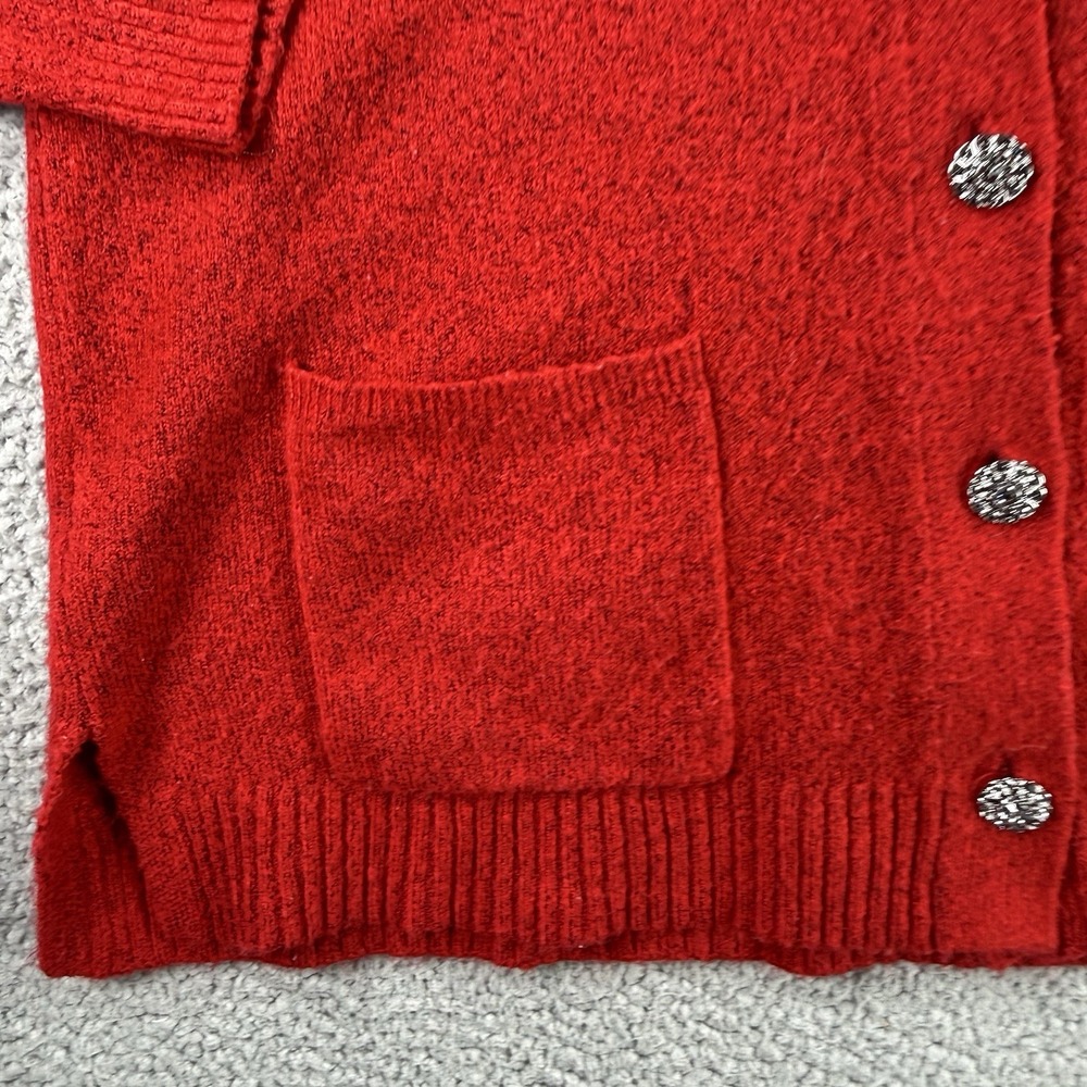 Talbots Cardigan Sweater‎ Womens XLP Red Jewel Buttons V Neck Pockets Christmas - Picture 4 of 12